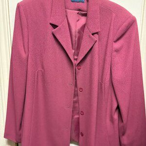 Karen Scott Blazer Coat Women's Plus Size 24W Rose Lined‎